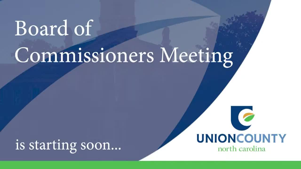 Thumbnail image for Union County BOC - May 19, 2025