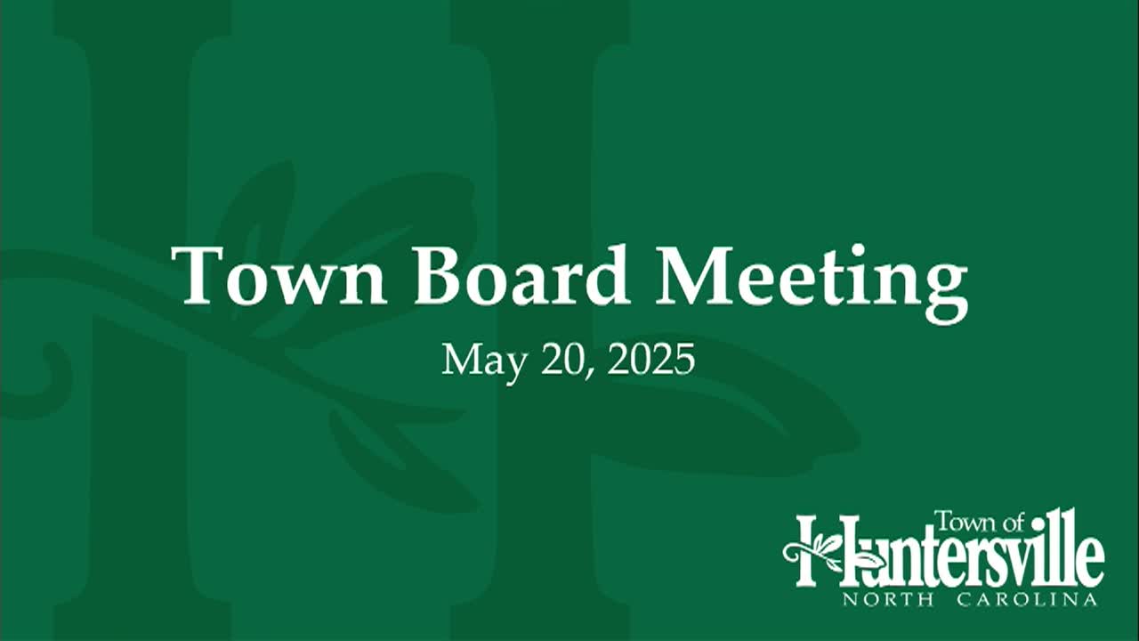 Thumbnail image for Huntersville BOC - May 20, 2025