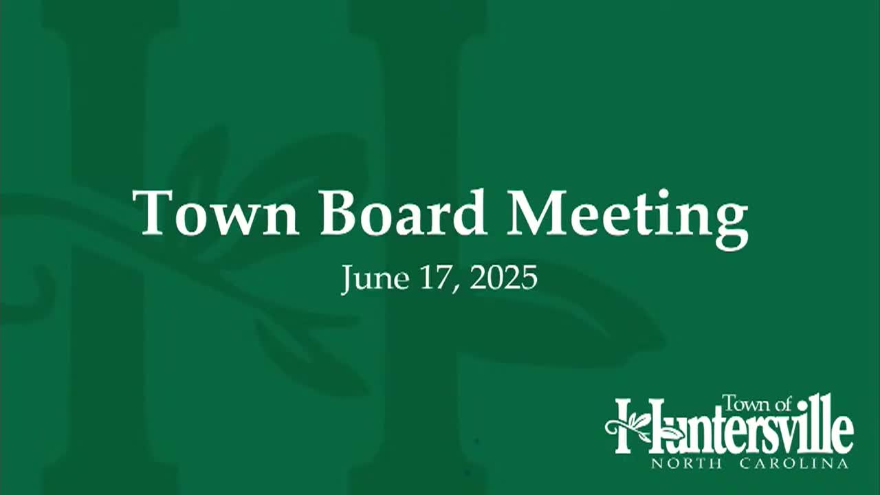 Thumbnail image for Huntersville BOC - June 17, 2025