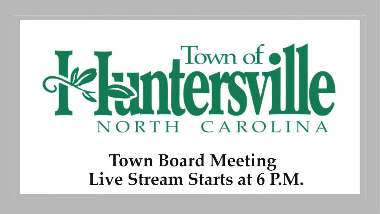 Thumbnail image for Huntersville Town Board Meeting - Jul 17, 2023