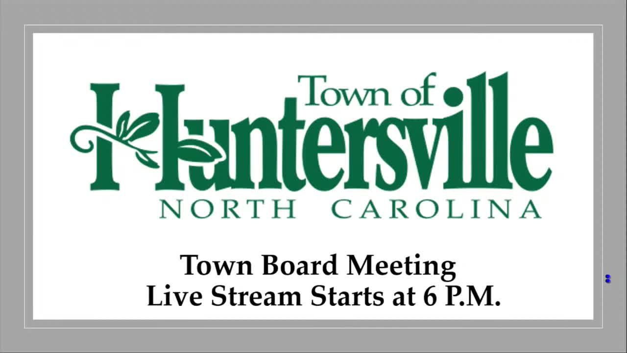 Thumbnail image for Huntersville Town Board Meeting - Aug 7, 2023