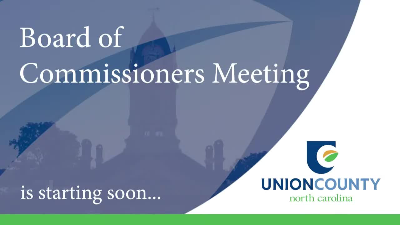 Thumbnail image for Union County Board of Commissioners - October 16, 2023