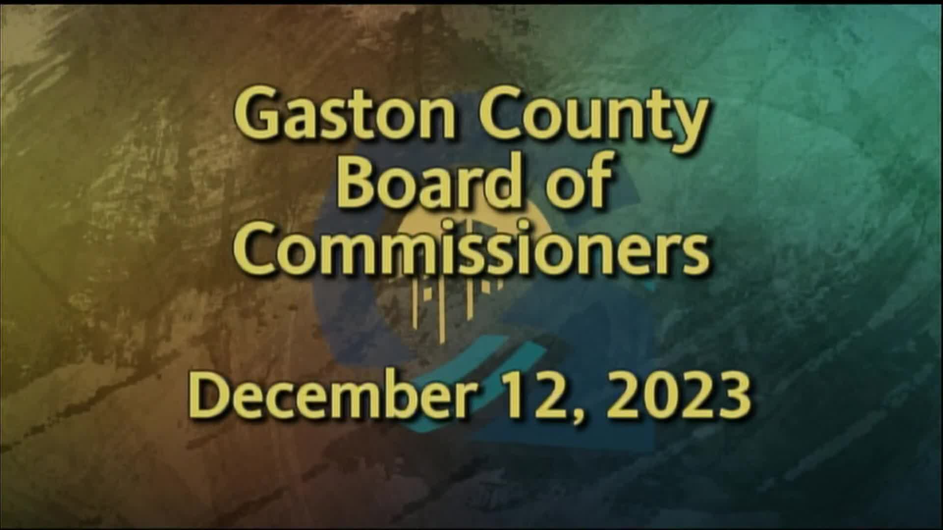 Thumbnail image for Gaston County Board of Commissioners December 12, 2023