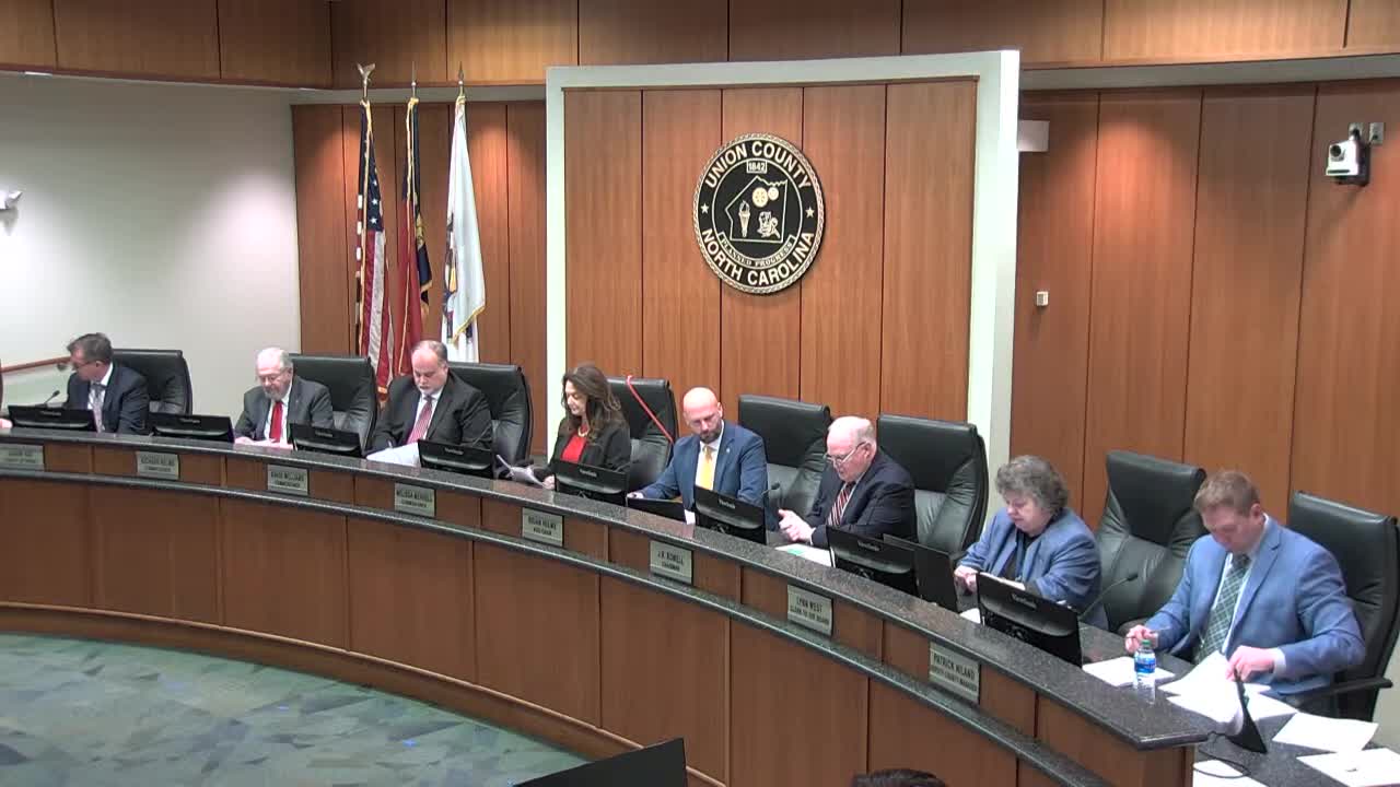 Thumbnail image for Union County Board of Commissioners Meeting - February 19, 2024