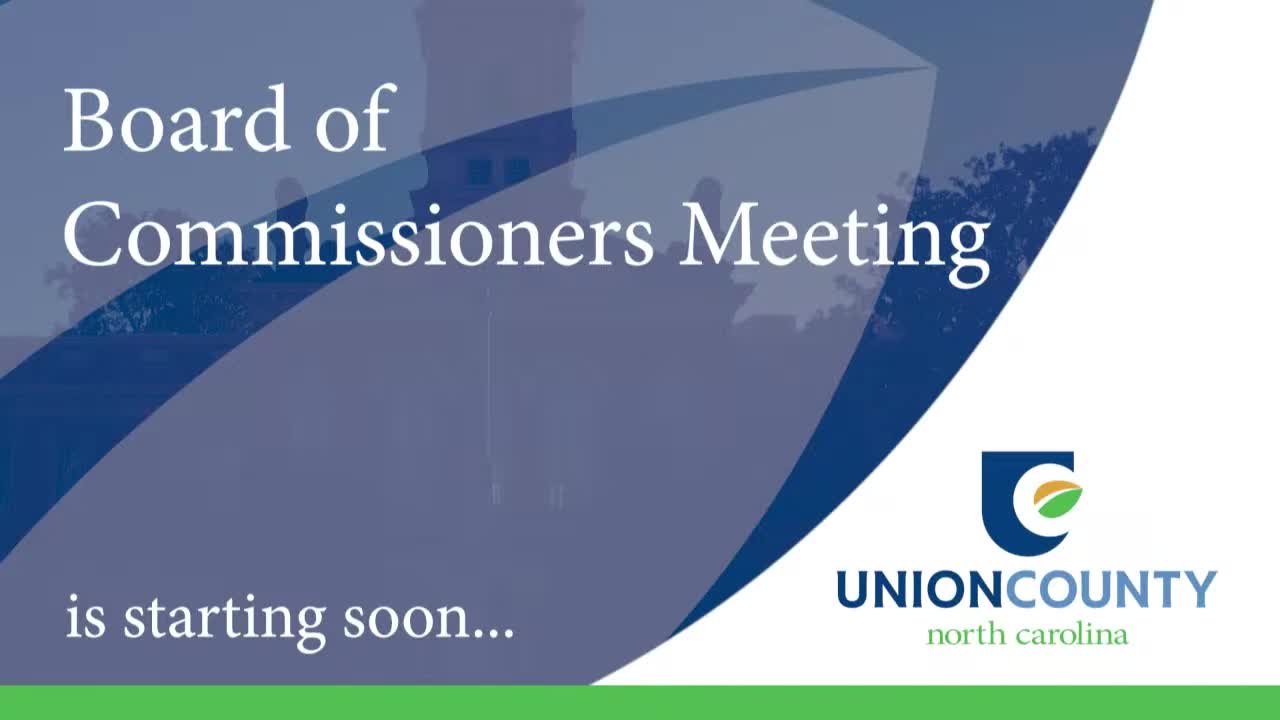 Thumbnail image for Union County Board of County Commissioners Meeting