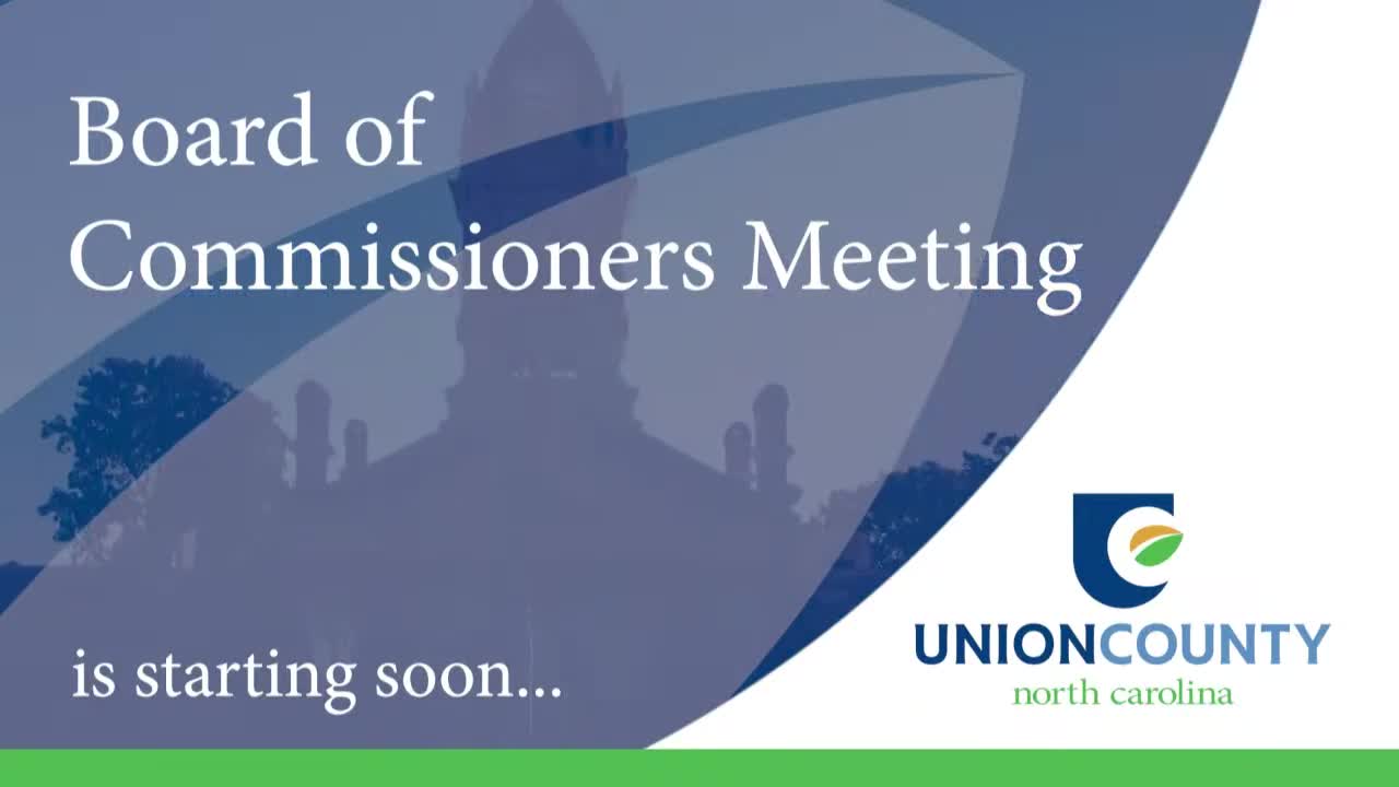 Thumbnail image for Union County Board of Commissioners - June 17, 2024