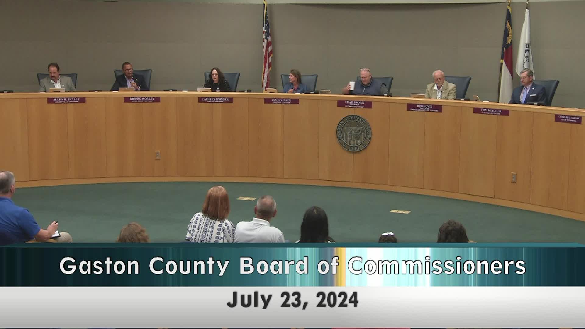 Thumbnail image for Gaston County Board of Commissioners - July 23, 2024