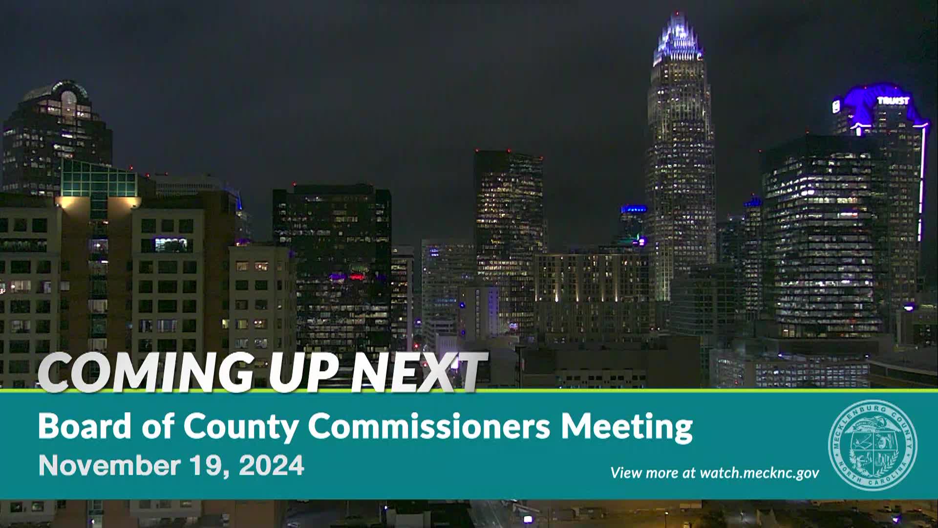Thumbnail image for Mecklenburg County Meeting - November 19, 2024
