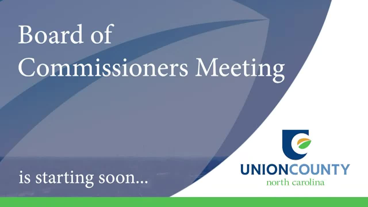 Thumbnail image for Union County BOC Meeting - December 2, 2024